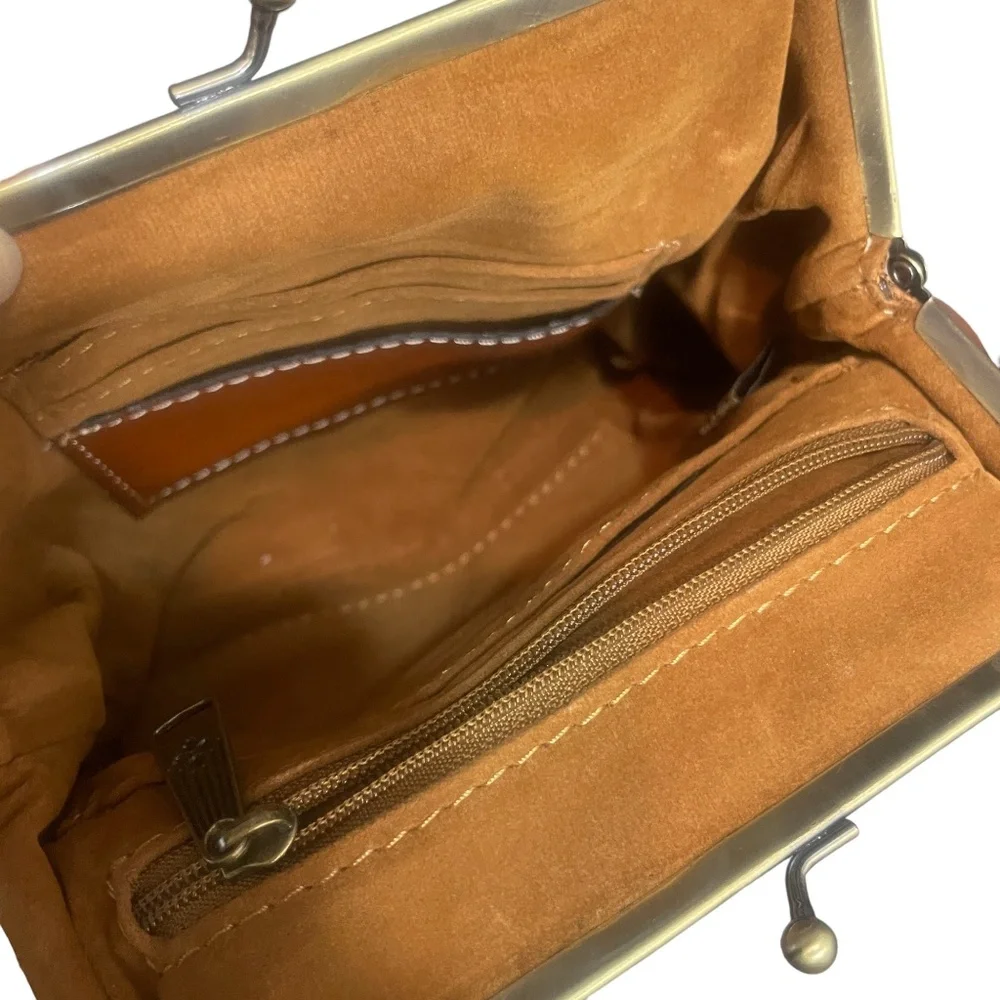 Patricia‎ Nash NEW Leather Brown Purrse Removable Strap 8 x 6 x 1